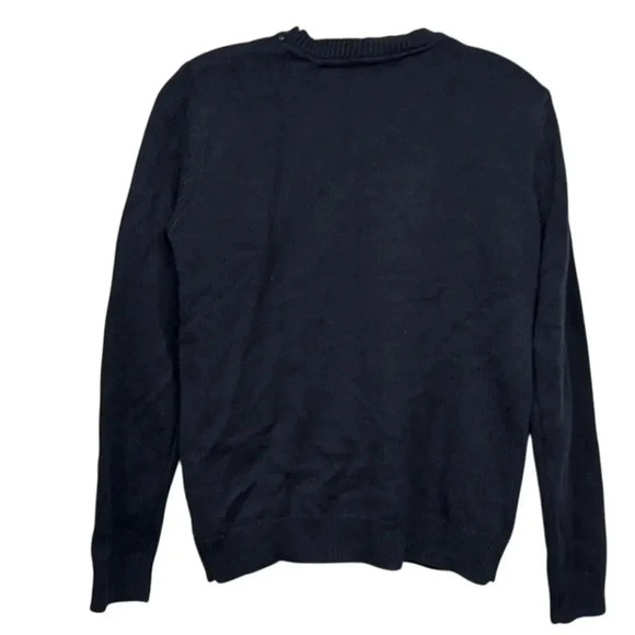 Women's Forever 21 Ugly Christmas Holiday Tree Navy‎ Blue Sweater Size Small (S) - Picture 2 of 5